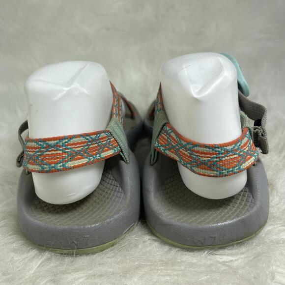 CHACO ZX1 AQUA ORANGE WOMAN SANDALS SIZE 7 - Picture 4 of 9